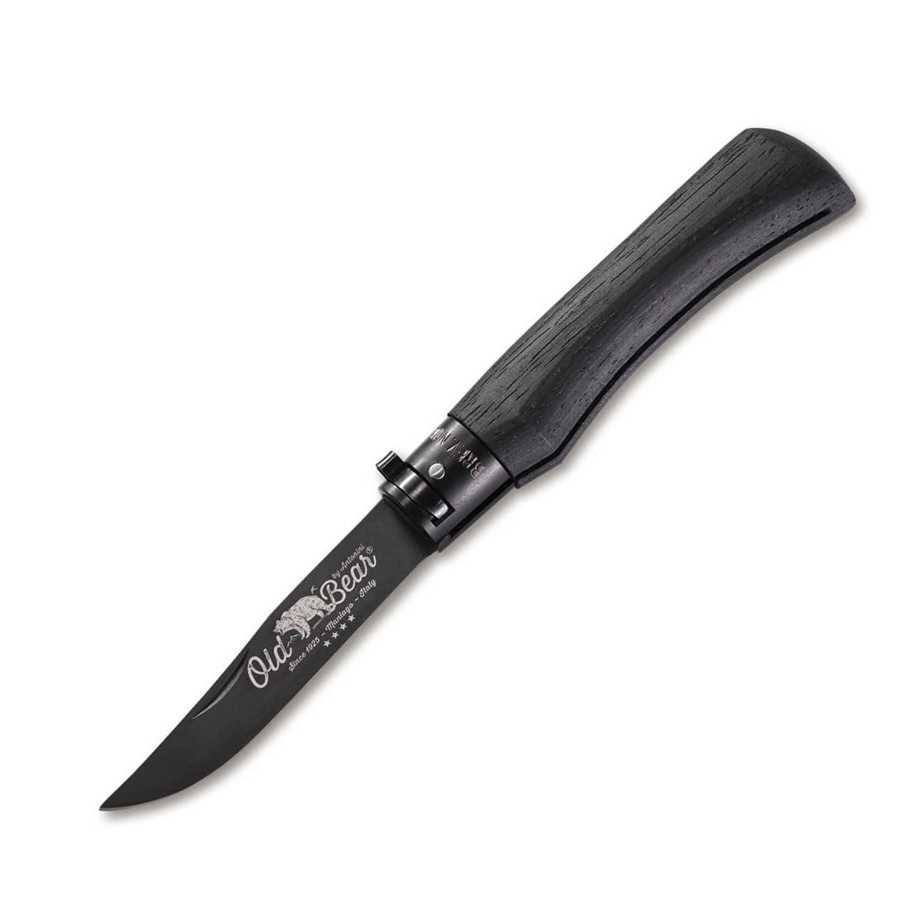 Old Bear All Black Taschenmesser – Detailansicht