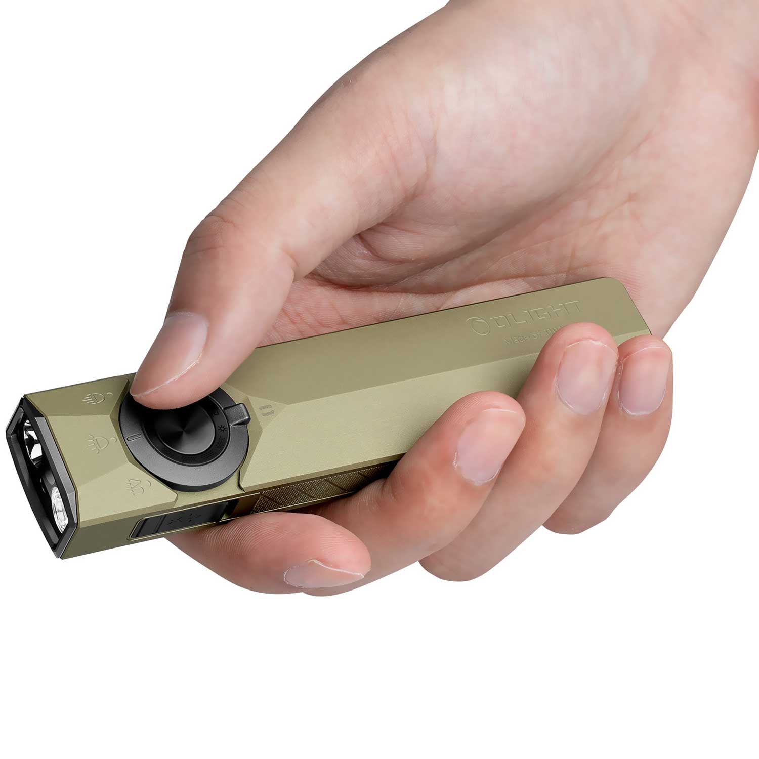 Olight ArkPro Oliv grün – EDC Taschenlampe mit UV-Licht & grünem Laser