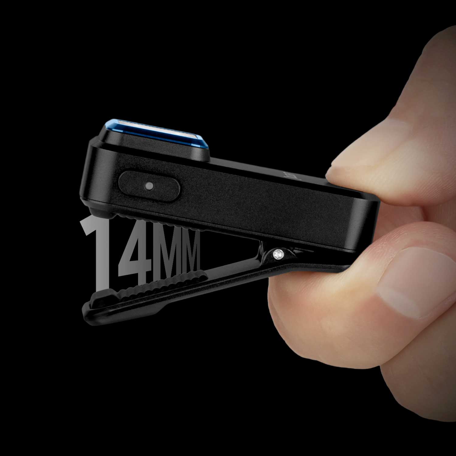 Olight Oclip – Multifunktionslampe mit Clip, Magnet, Rotlicht, USB-C (schwarz) – Detailansicht