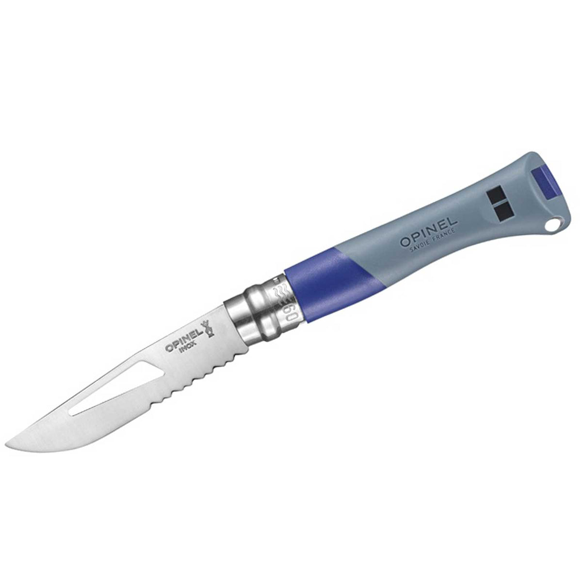 Opinel No 09 Ocean Taschenmesser mit Marlspieker & Pfeife