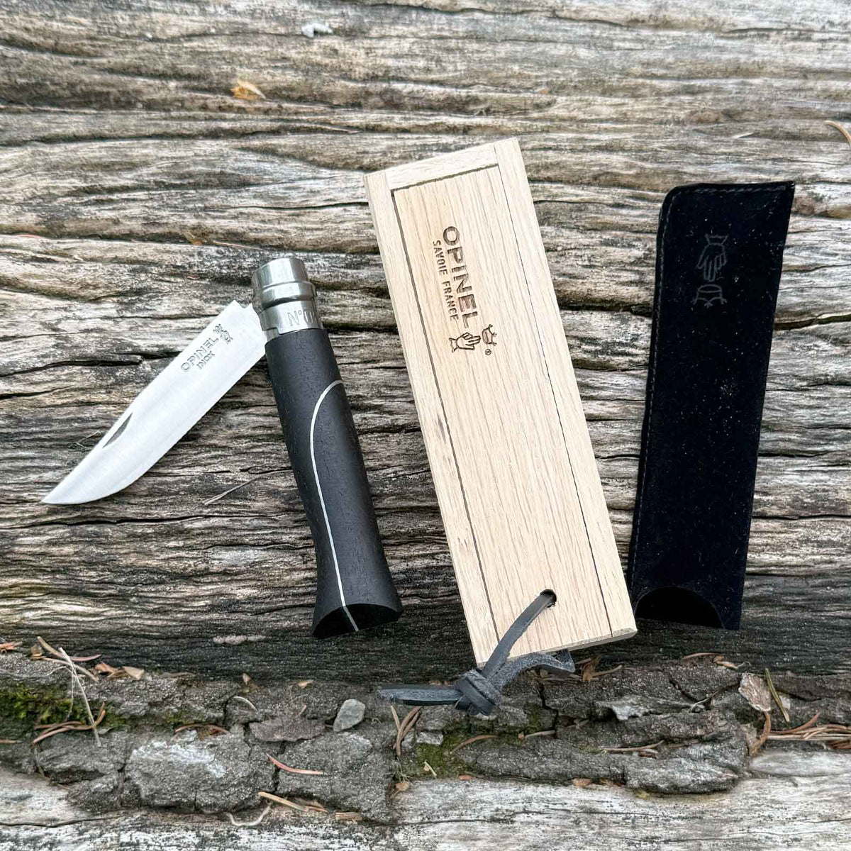 sammlermesser aufbewahrung Opinel No. 08 Ellipse – Taschenmesser mit Ebenholzgriff