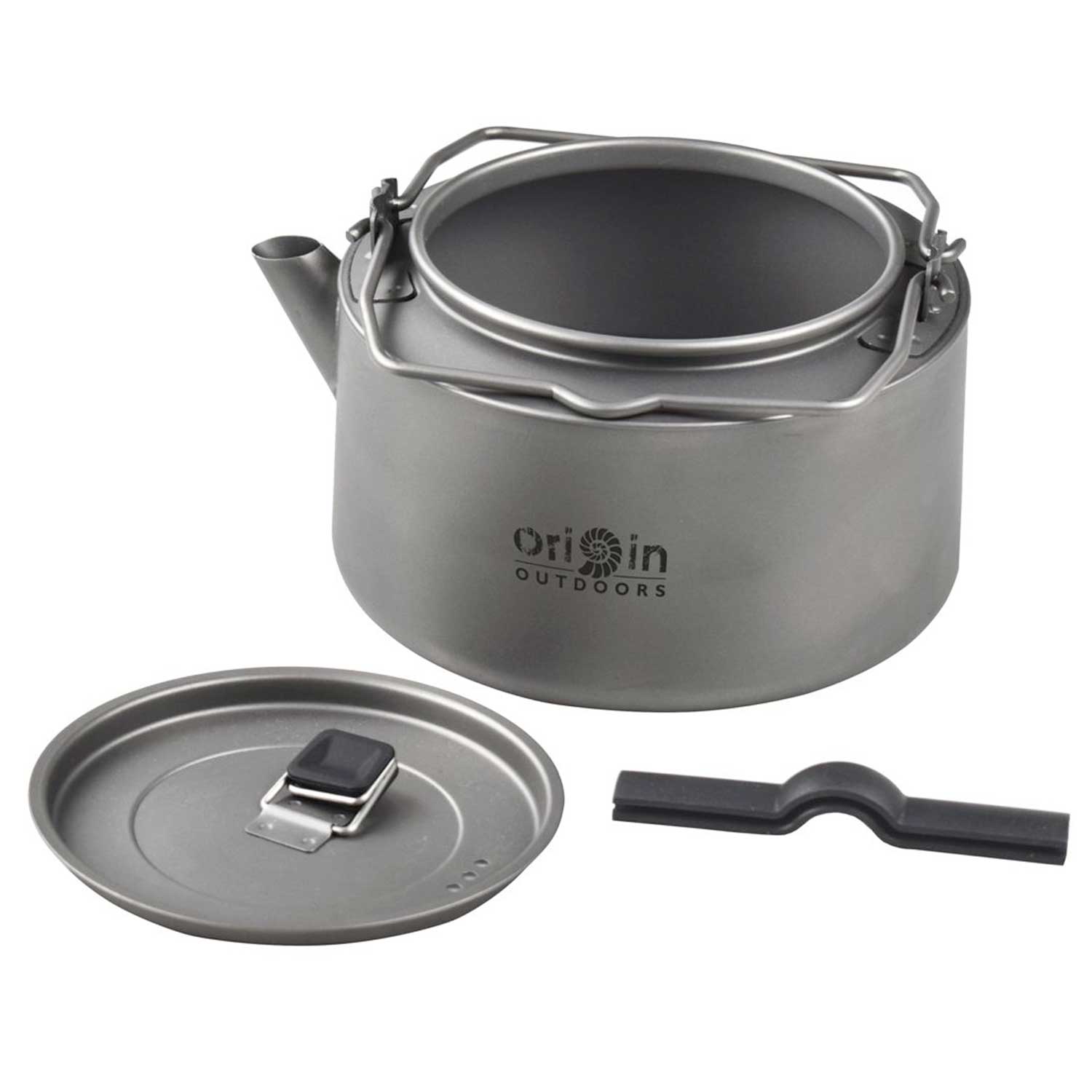 Origin Outdoors Campingkessel – Ultraleichter Titan-Wasserkessel 1,2 L – Detailansicht
