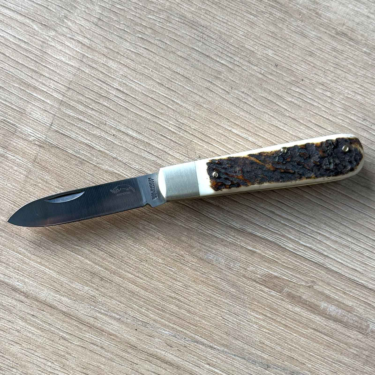 Otter 166 – Taschenmesser mit 70 mm C75-Klinge & Hirschhorngriff