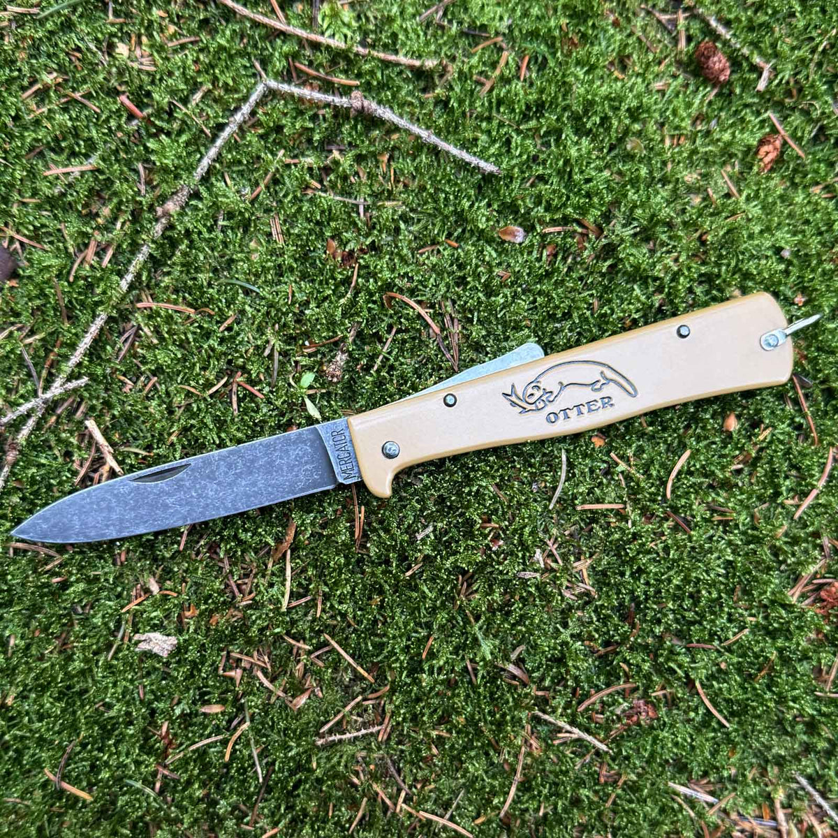 Otter Mercator Sahara – Taschenmesser mit 90 mm C75-Klinge & Stonewash (10-226 rg)