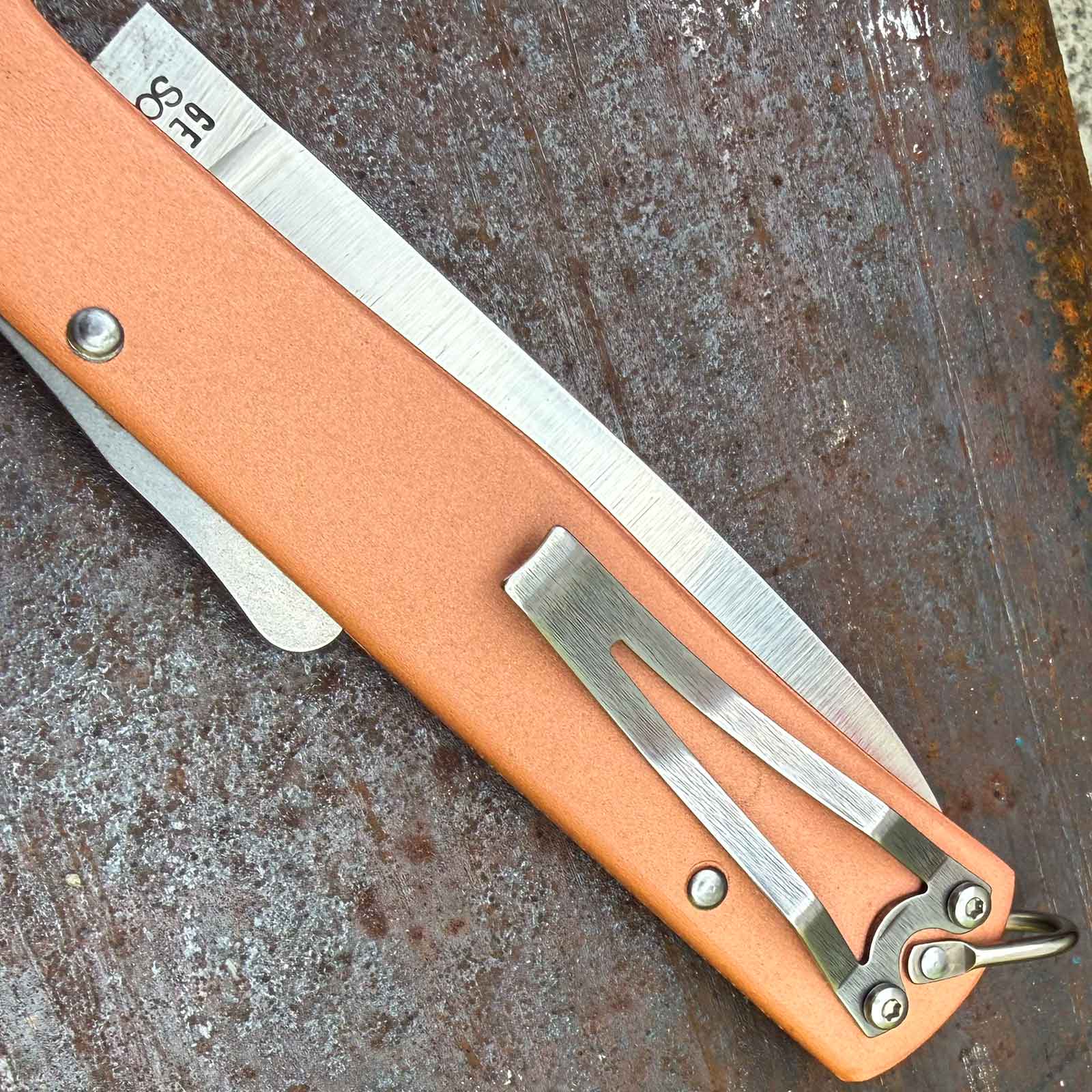 Otter Mercator Kupfer Clip Taschenmesser Kohlenstoff-Stahl C75 (10-636 rg)