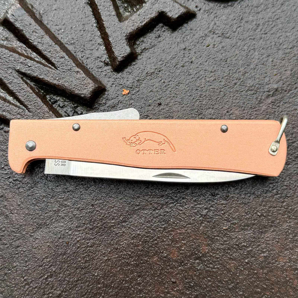 Otter Mercator Kupfer Clip – Taschenmesser mit 90 mm Klinge (10-636 rg R) – Detailansicht