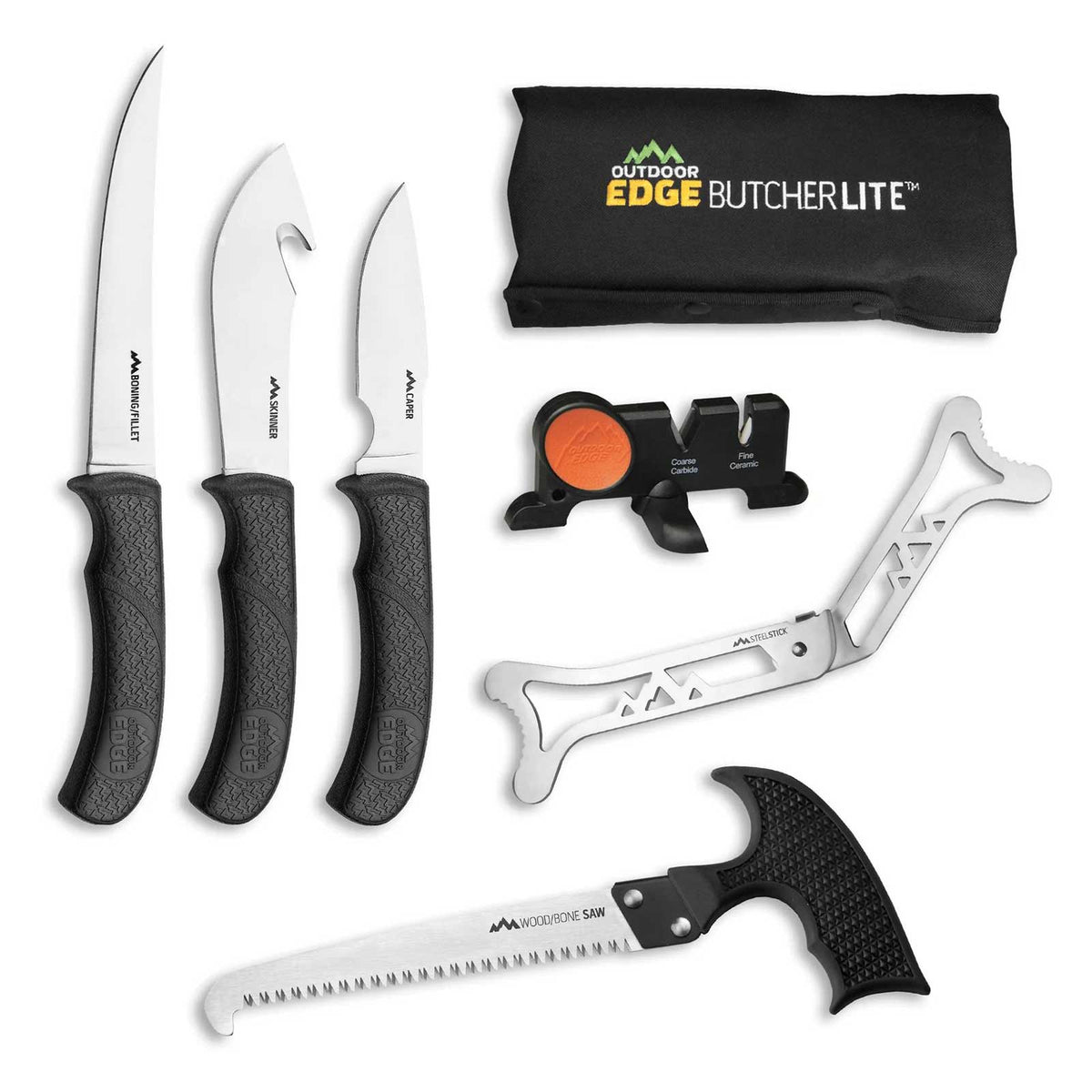 Outdoor Edge Butcher-Lite – 8-teiliges Jagd-Aufbrech- & Zerwirkset