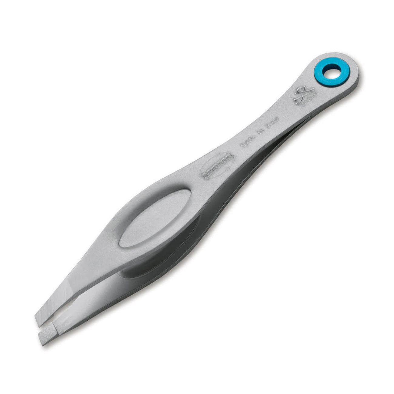 Premax Ringlock – Italienische Kosmetik Pinzette schräg 9,6 cm aus Edelstahl