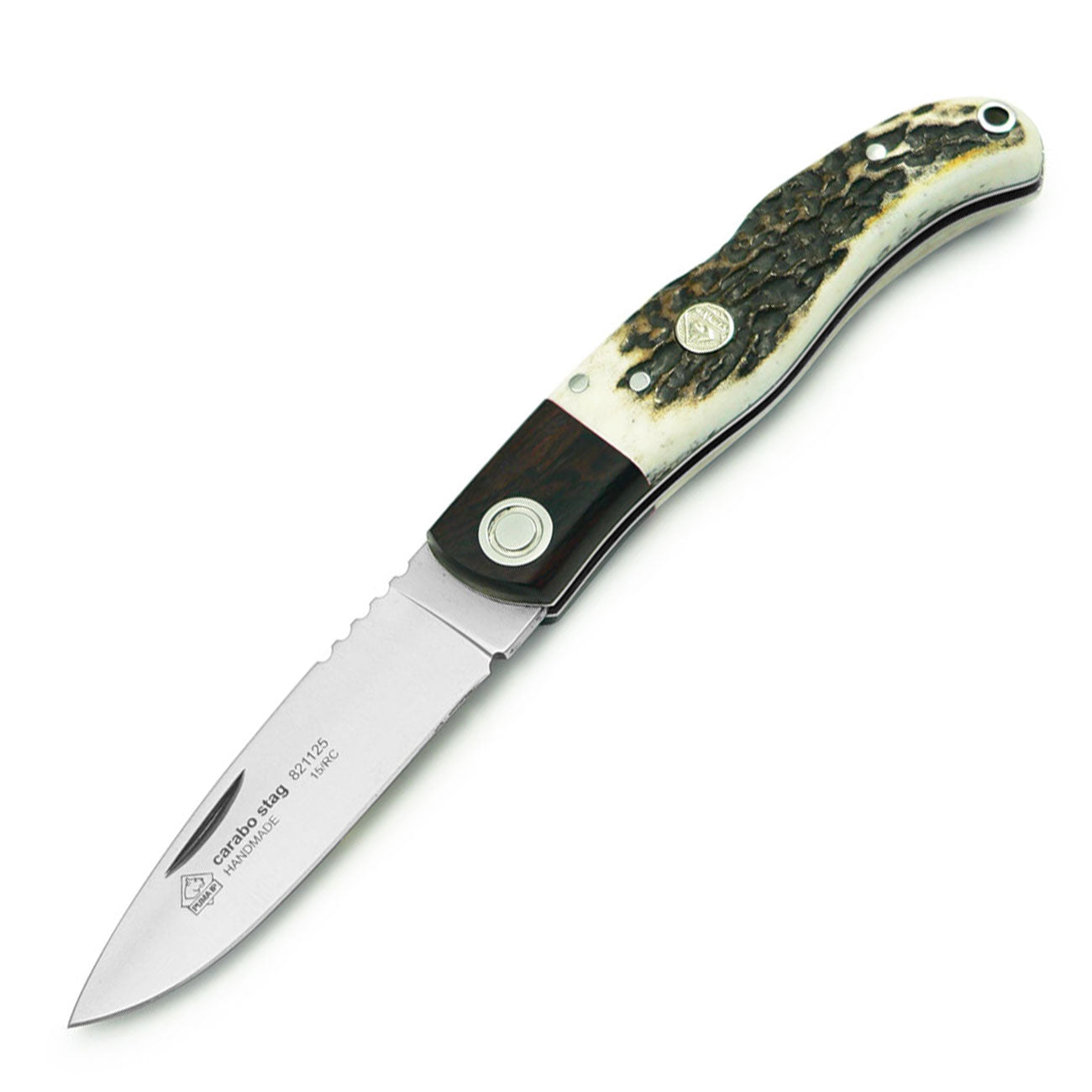 Puma IP Cárabo Stag Taschenmesser mit Hirschhorngriff