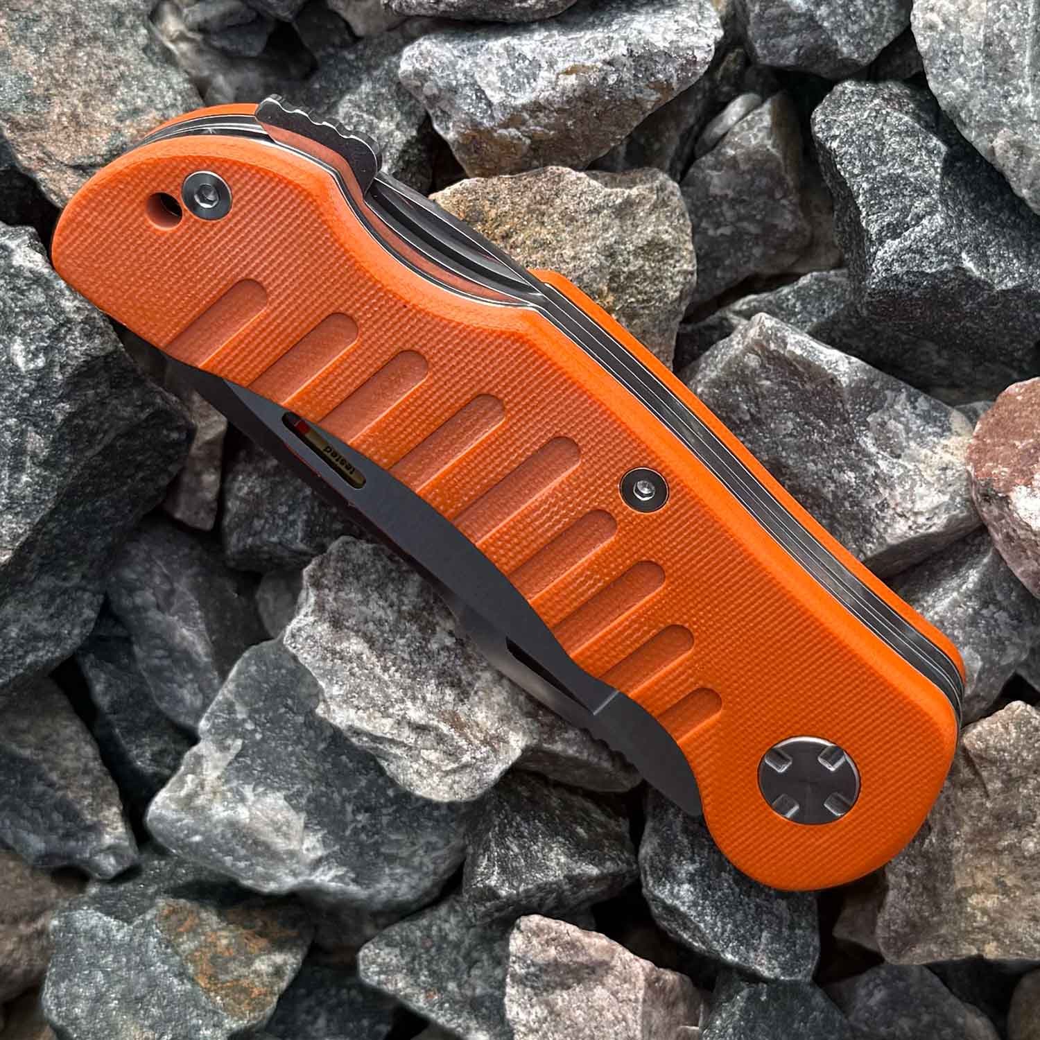 PUMA IP Jagdtaschenmesser orange II – Jagdmesser mit 2 Klingen – Detailansicht