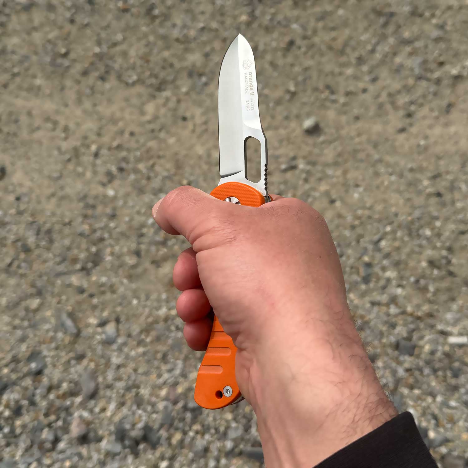 PUMA IP Jagdtaschenmesser orange II – Jagdmesser mit 2 Klingen – Detailansicht