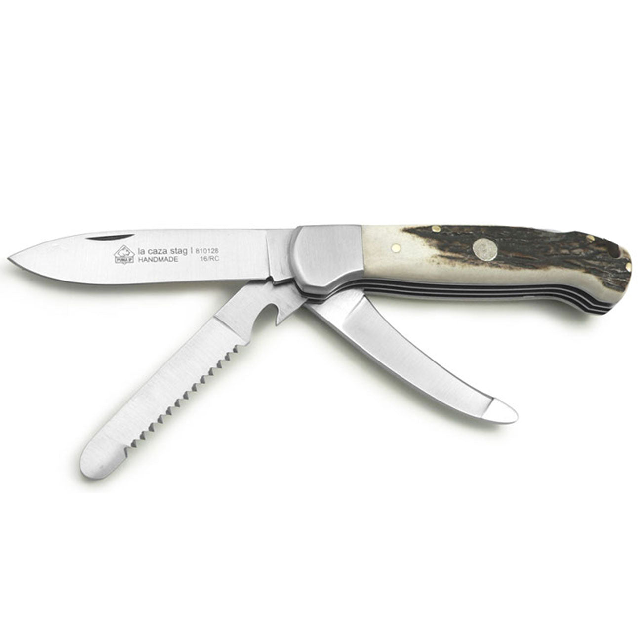 Puma IP la caza stag I – Jagdtaschenmesser mit Knochensäge und Aufbrechklingen