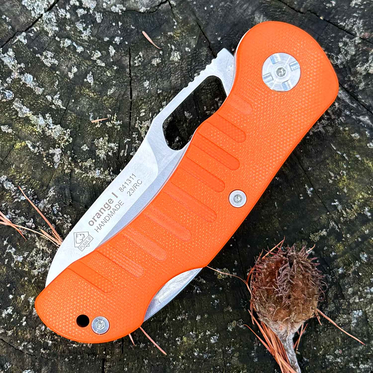 PUMA IP Jagdtaschenmesser orange I – 440A Klinge, G10 Griff und Backlock – Farbvariante orange