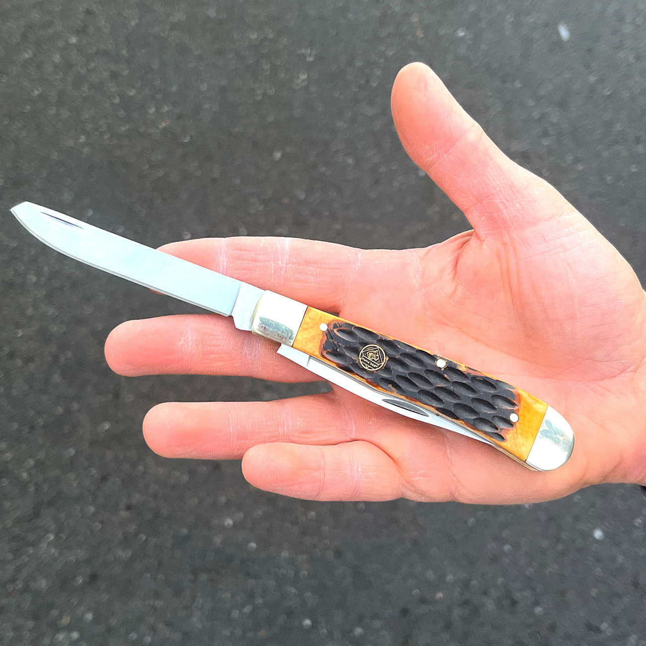 Puma SGB Grand Trapper Jagd Taschenmesser 2 Klingen – Detailansicht