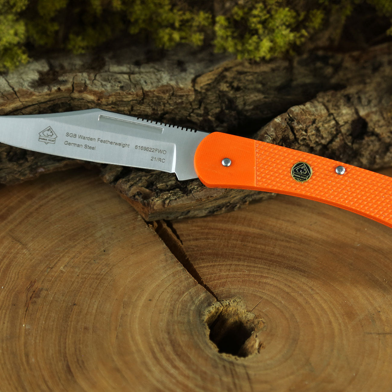 Puma SGB Warden Featherweight Blaze Orange G10 Taschenmesser mit Tip Up Clip – Detailansicht