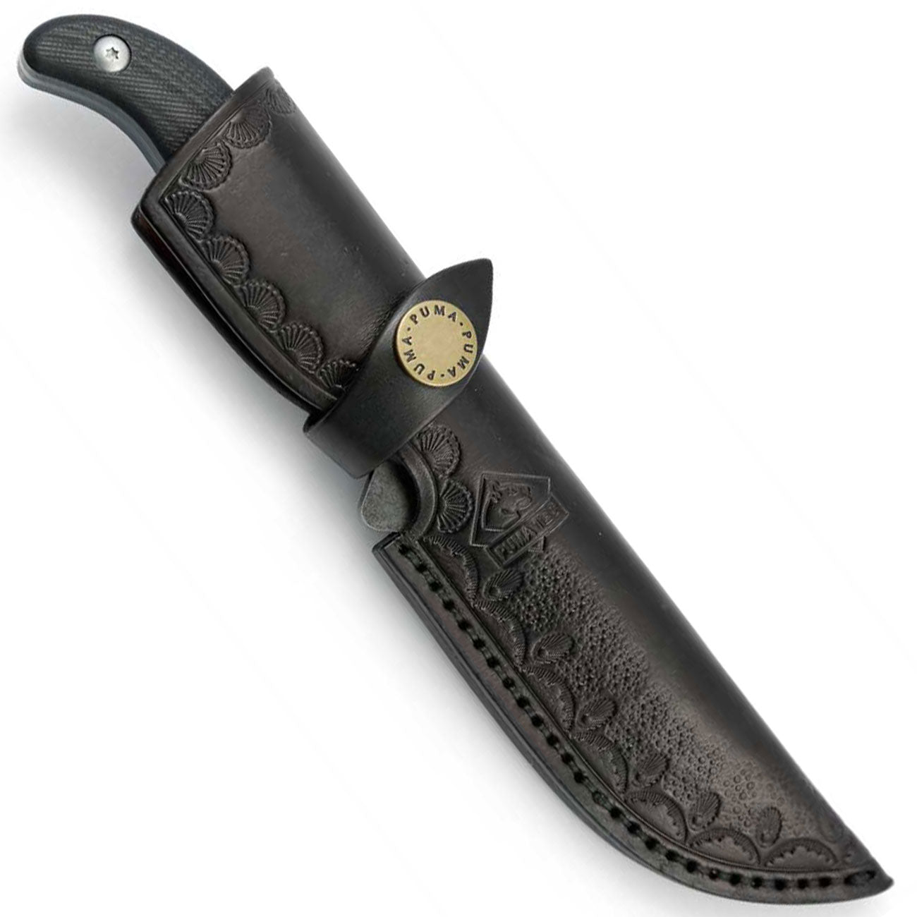 Puma TEC Predator G10 Schwarz – Outdoormesser mit 9Cr14MoV-Klinge & Lederscheide