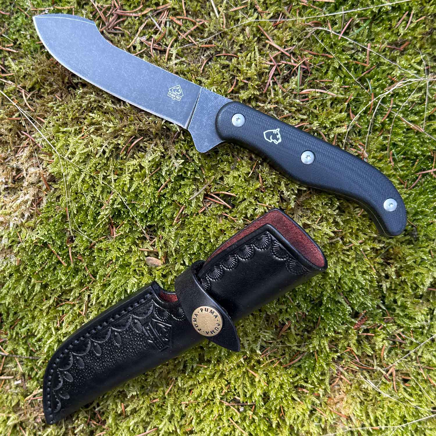 Puma TEC Predator G10 - Outdoormesser mit Lederetui