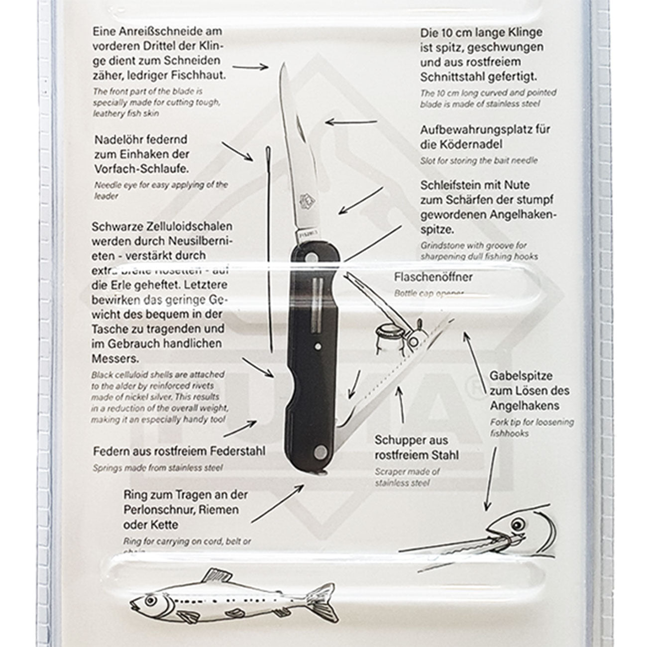 Puma TEC Universal-Anglermesser 863 - Angel Klappmesser mit 8 Funktionen – Detailansicht