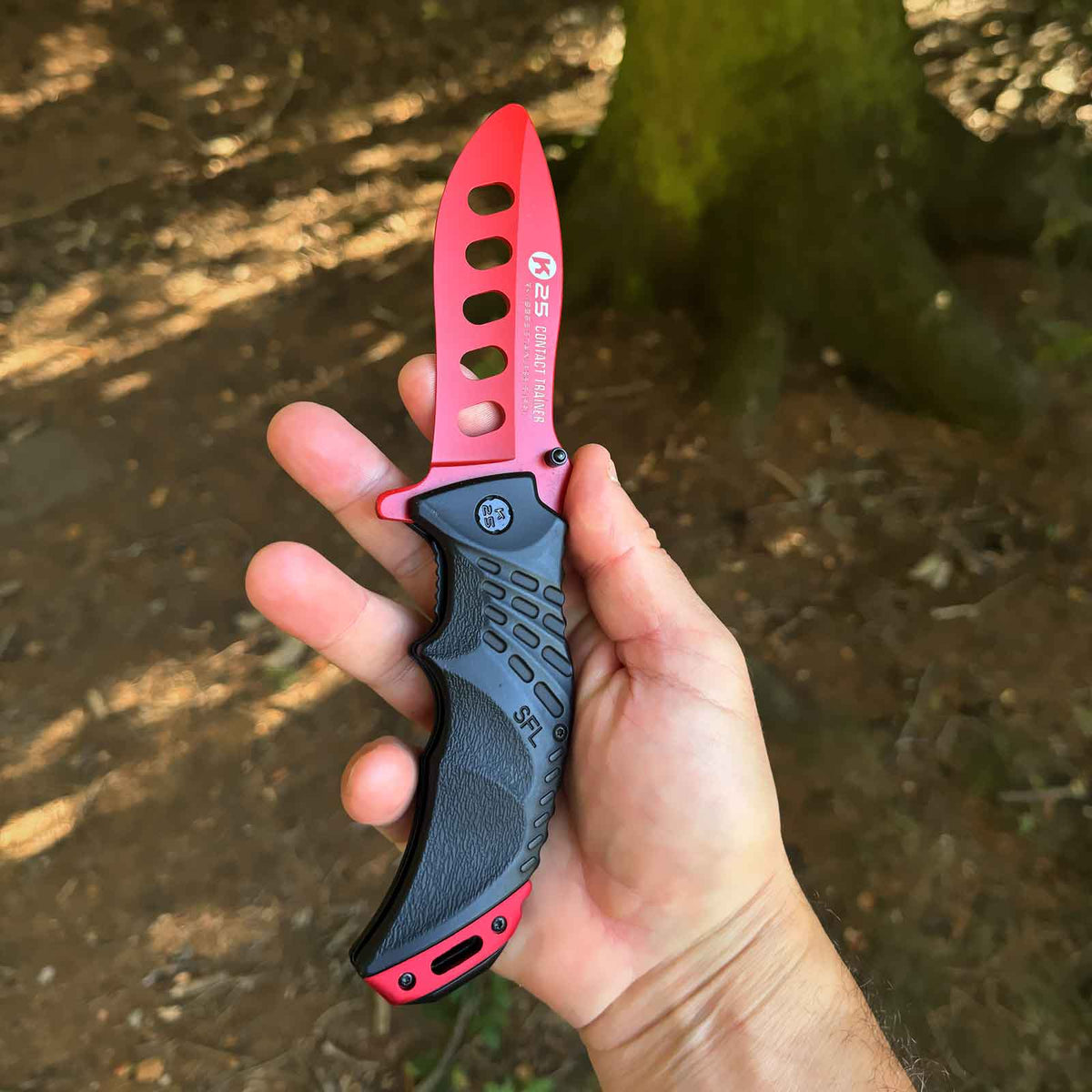 K25 Pocket Knife Trainer Trainingsmesser inkl. Nylonetui – Detailansicht
