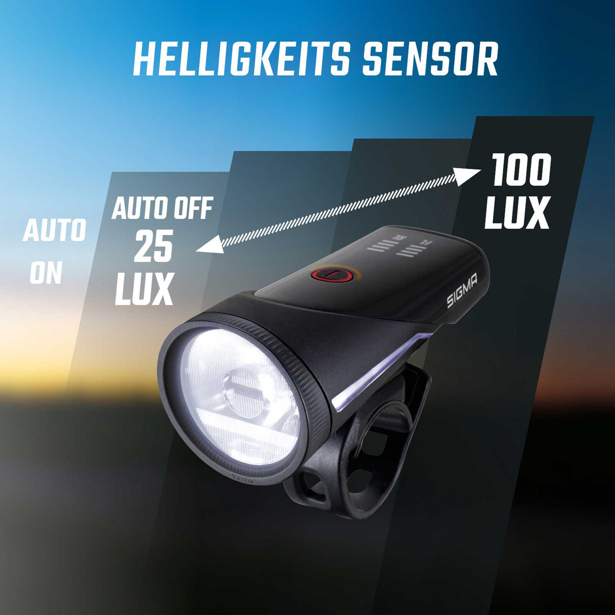 Sigma Aura 100 Link & Hiro 50 Link – Fahrradlicht-Set mit Bremslicht & StVZO