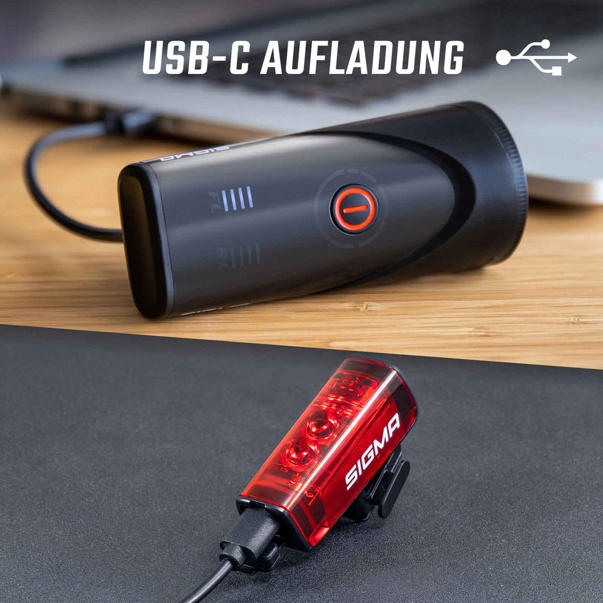Sigma Aura 100 Link & Hiro 50 Link – Fahrradlicht-Set mit Bremslicht & StVZO