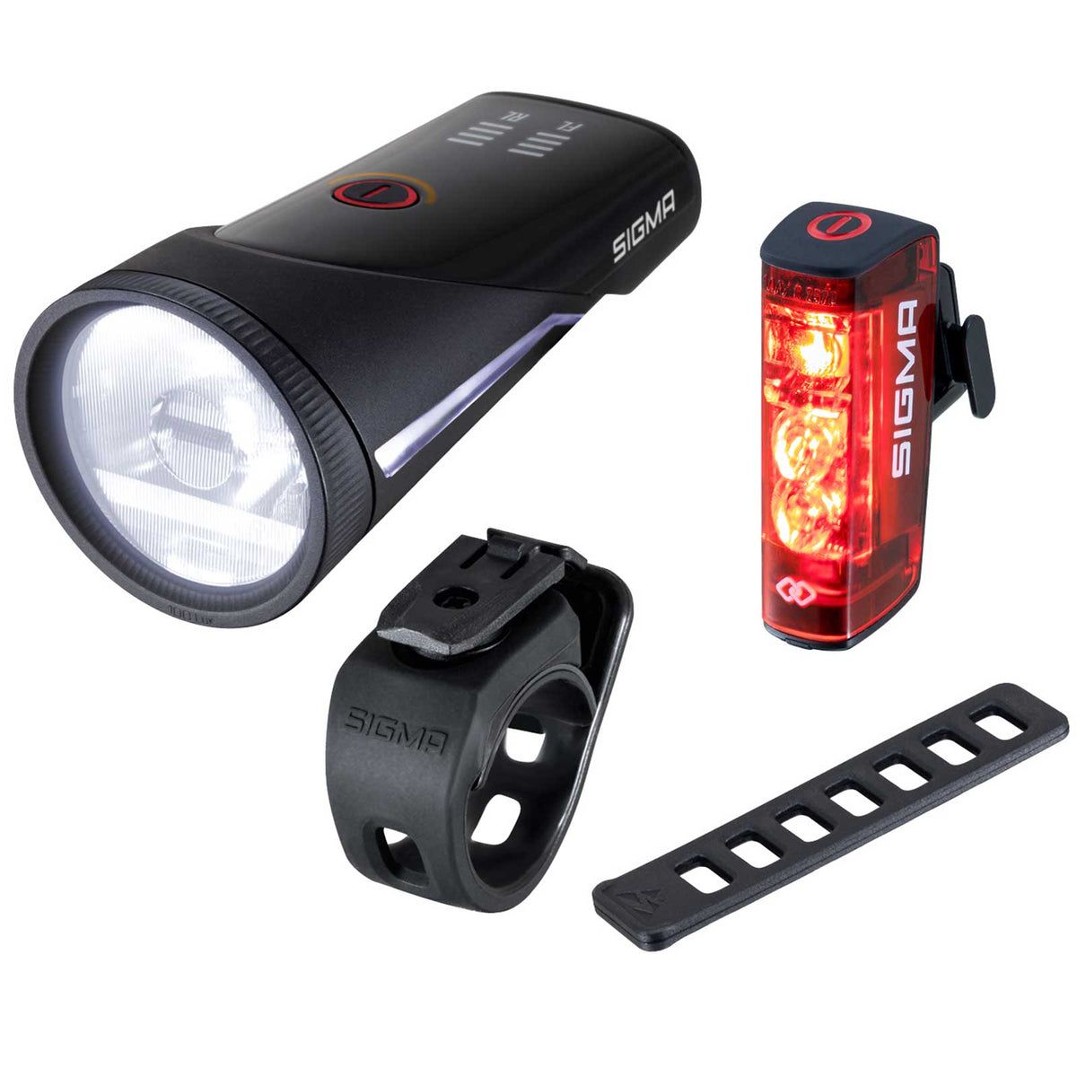 Sigma Aura 100 Link & Hiro 50 Link – Fahrradlicht-Set mit Bremslicht & StVZO