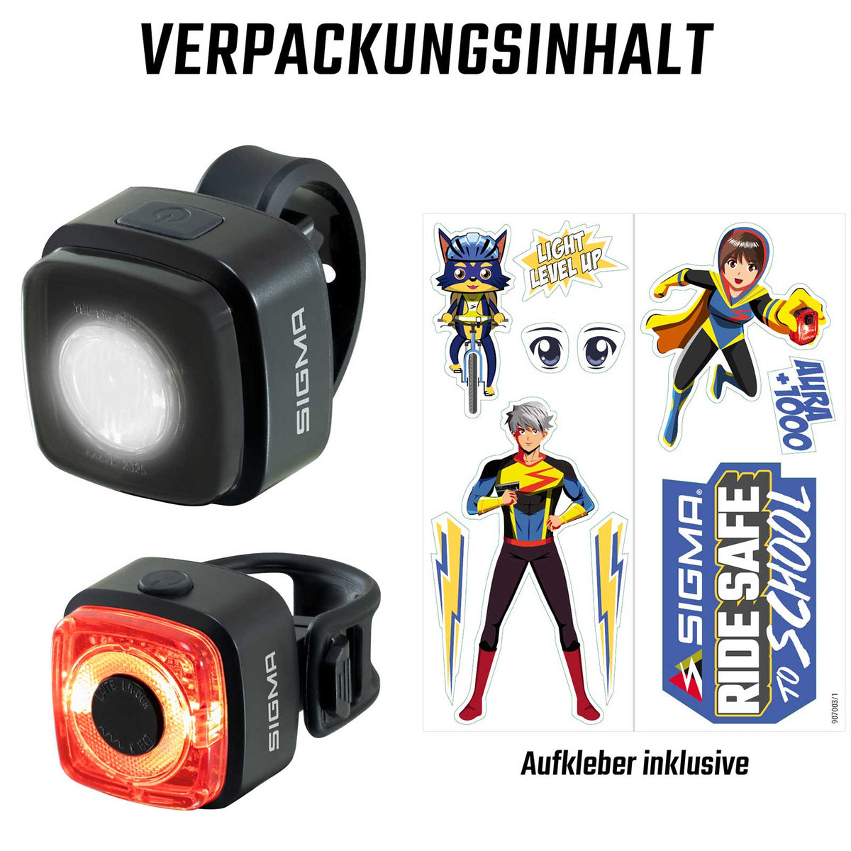 Sigma Aura Micro & Hiro Micro – StVZO-Fahrradlicht-Set für Kinder mit USB-C
