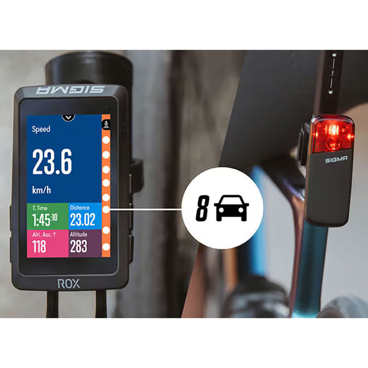 Sigma RECO 80 Link Radar Fahrrad Rücklicht mit Fahrzeugerkennung