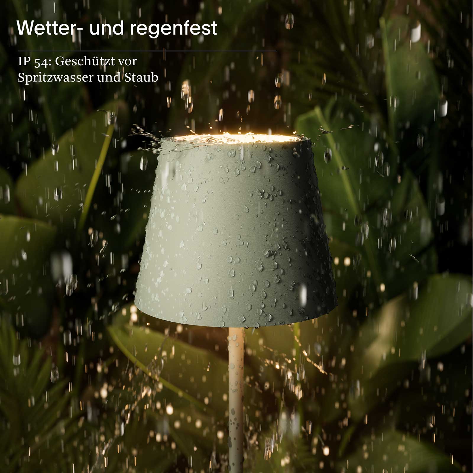 Sigor Nuindie Outdoor Akku-Tischleuchte, USB-C, 38cm hoch
