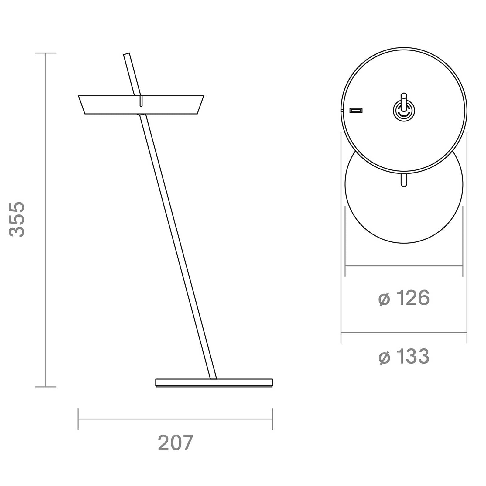 Sigor Mahina – Akku-Tischleuchte mit Touch-Dimmer, warmweißes Licht & USB-C