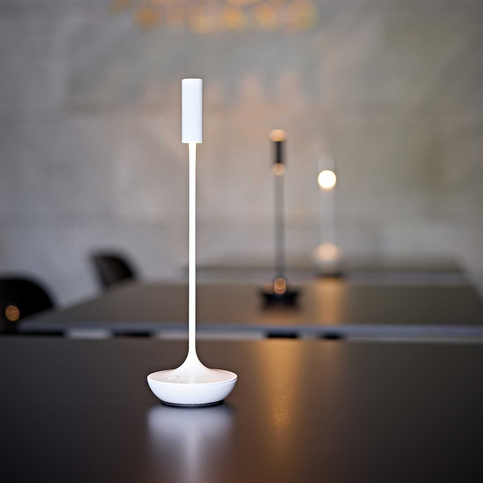 Sigor Nucandle keramikweiss Akku-Tischleuchte