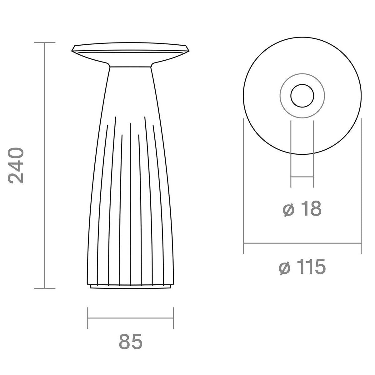 Sigor Nuflair – Akku-Tischleuchte mit integrierter Vase & warmweißem Licht