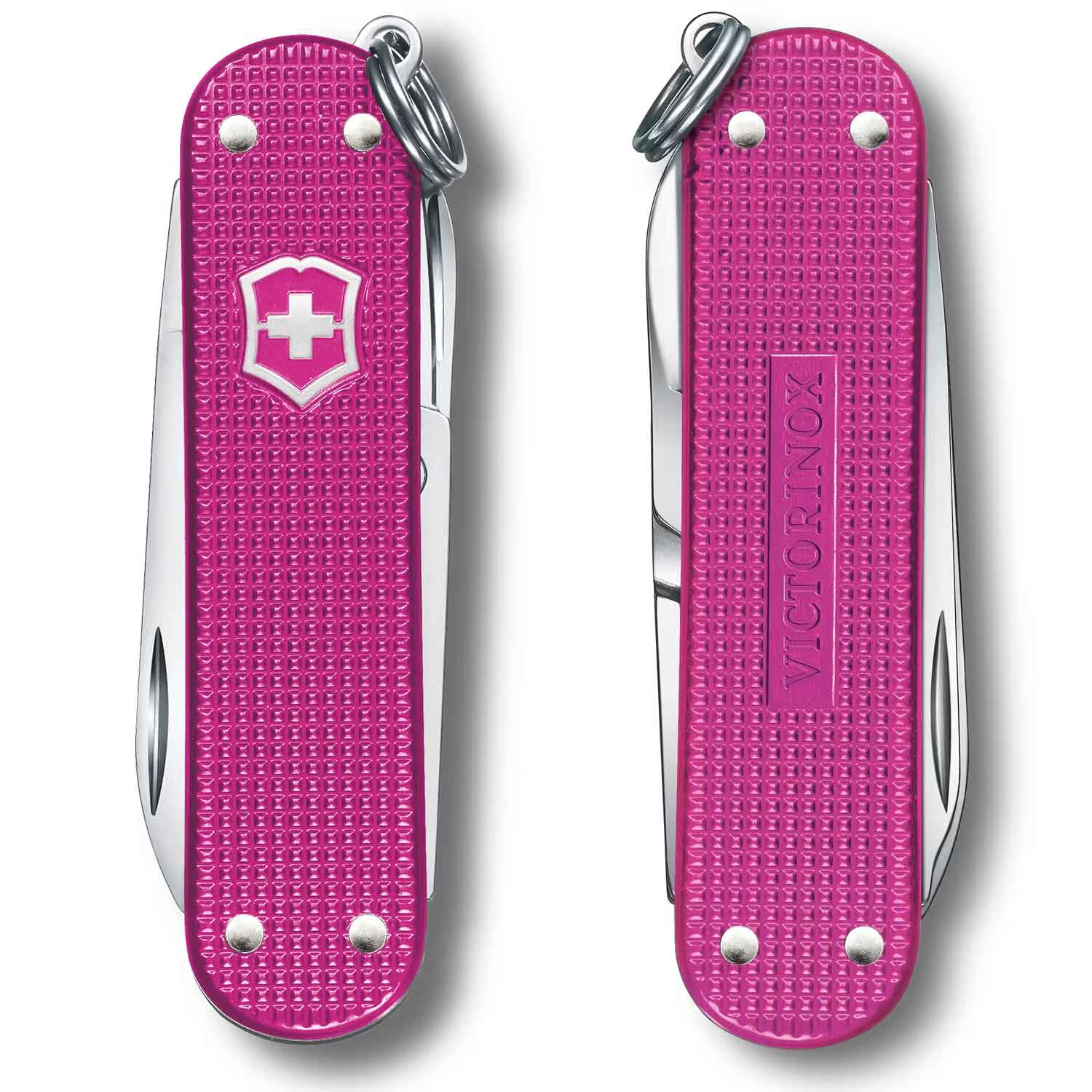 Victorinox Classic SD Alox – Kompaktes Taschenmesser mit 5 Funktionen pink – Detailansicht