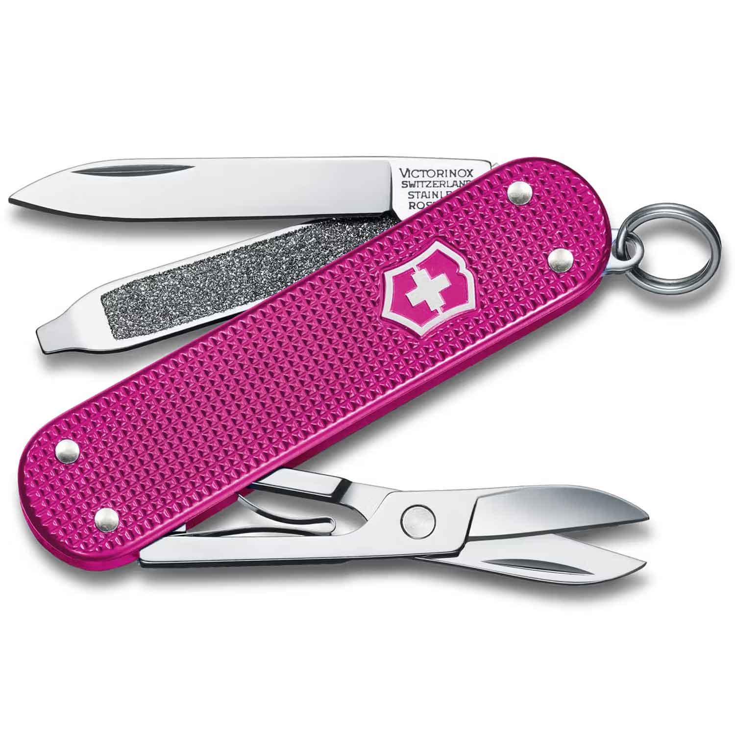 Victorinox Classic SD Alox – Kompaktes Taschenmesser mit 5 Funktionen pink