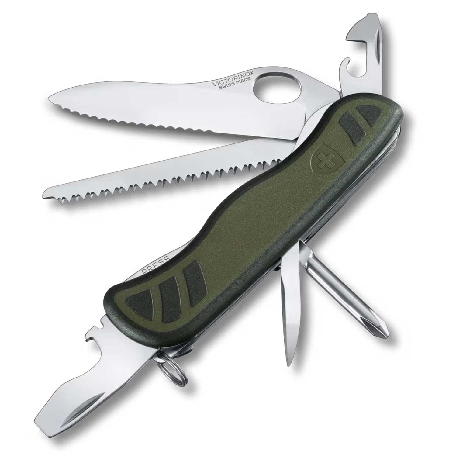 Victorinox Schweizer Soldatenmesser 08 mit 10 praktischen Funktionen – Detailansicht