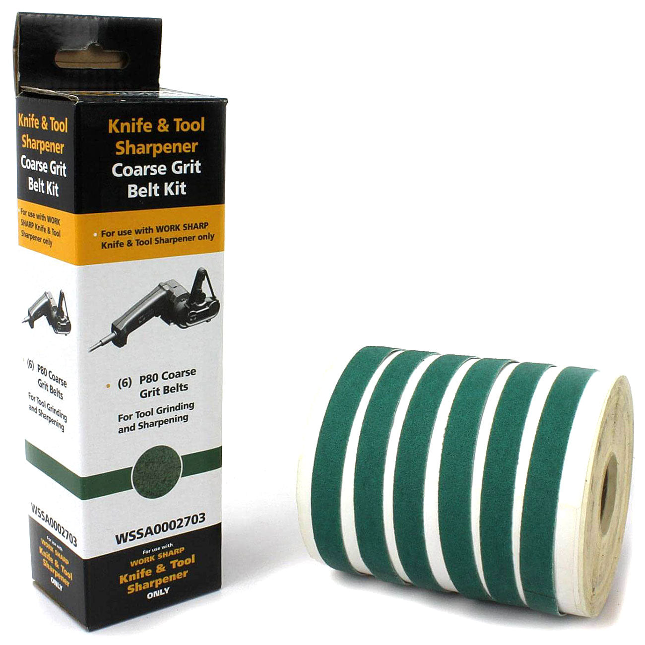 Work Sharp WSKTS Schärfband-Set mit Körnung P80 – Belt Kit für Messerschärfer